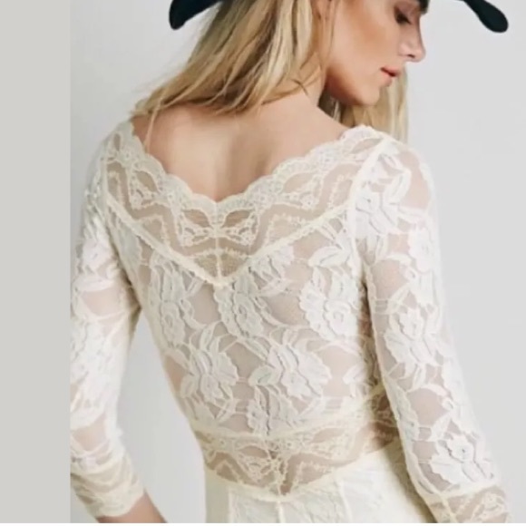 Free People Ivory Lace Dress - Picture 3 of 8